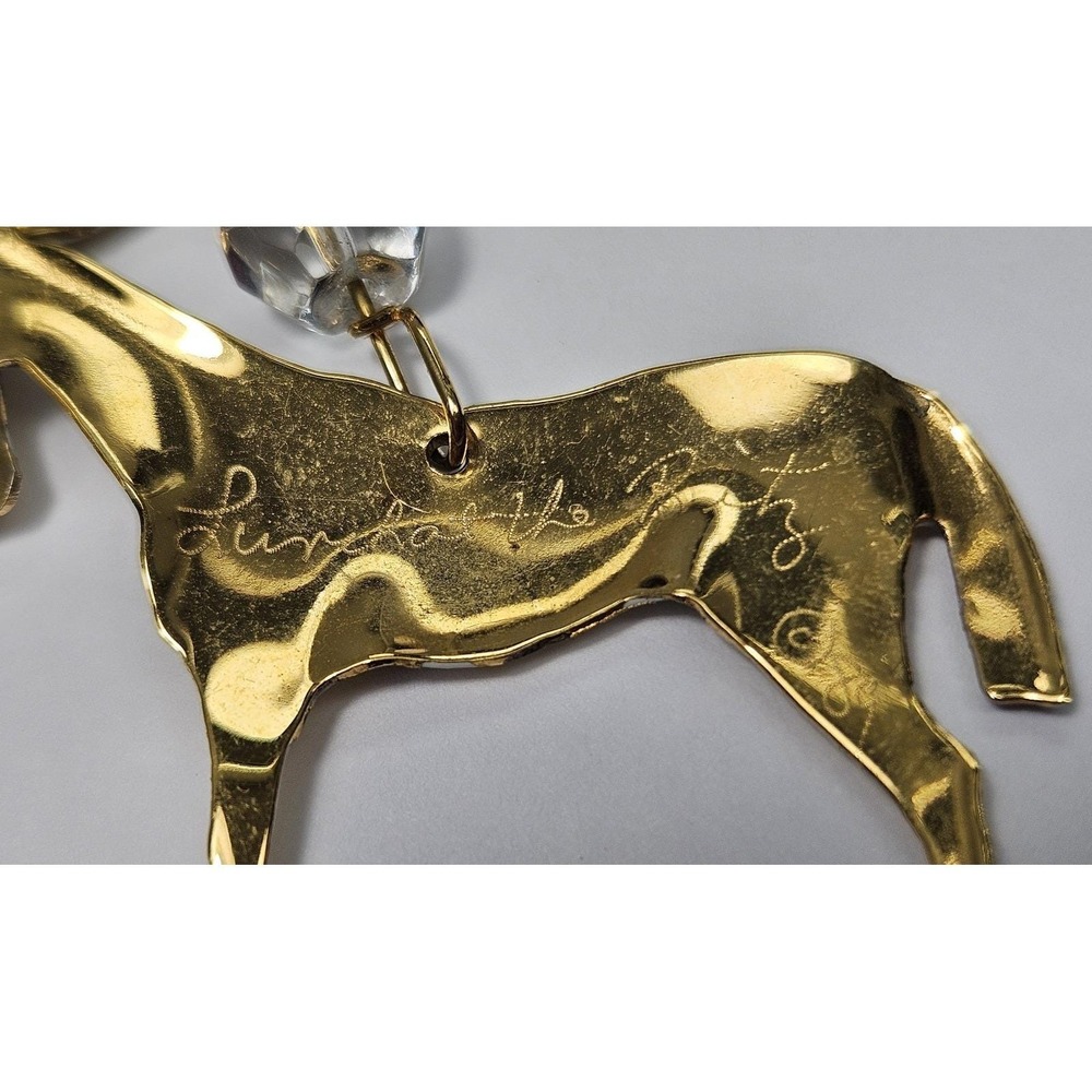 Vtg 1989 Lunch at the Ritz "Thoroughbred" Horse Earrings Multi-Tiered Dangle - Picture 2 of 16
